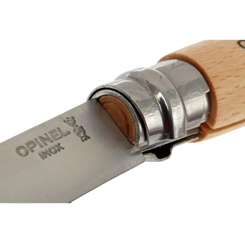 Nozh Opinel Tradition №8, nerzhaveyushchaya stal', buk, s kozhanym temlyakom4