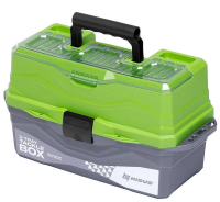 YAshchik dlya snastej Tackle Box trekhpolochnyj NISUS zelenyj