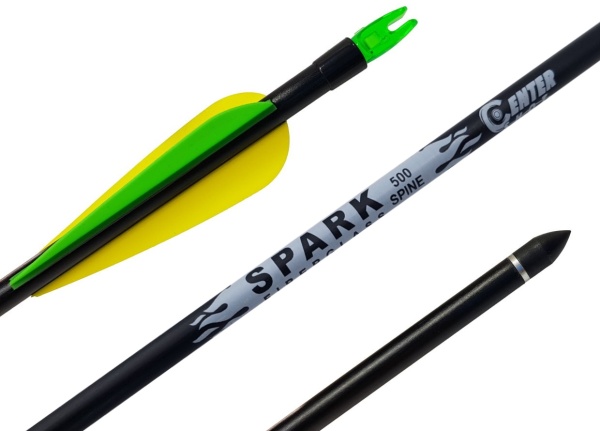 Strela luchnaya fiberglass Centershot Spark 500 operenie Parabolic 35