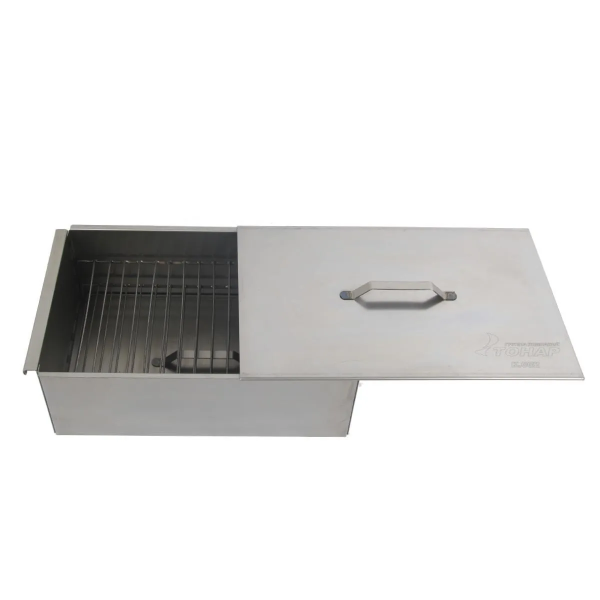 Koptil'nya Tonar (K-002) dvuhyarusnaya s poddonom dlya sbora zhira 450h280h170 (stal' 1,5mm)4