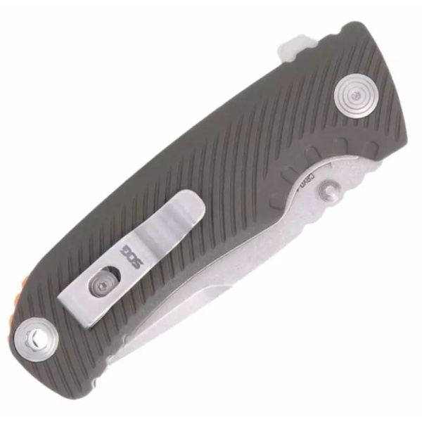 Nozh SOG Tellus ATK Olive Drab Green + Blaze Orange 2